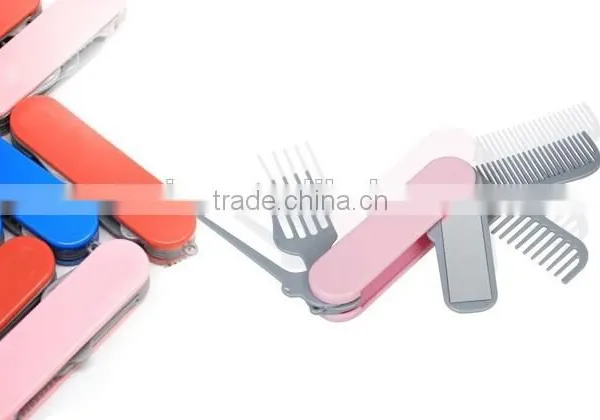 5 In 1 Folding Hair Comb Mirror Brush Comb Set Hair Combs photo-4
