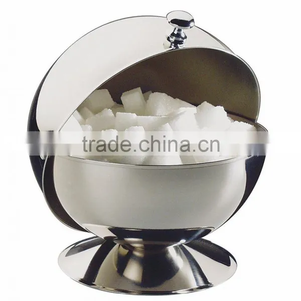 Stainless Steel Spice Jar Condiment Server Sugar Bowl With Rolltop Lid photo-2