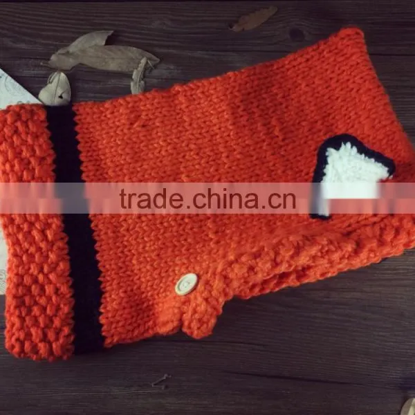 2015 New Design Fox Ear Winter Windproof Baby Hats And Scarf Set For Kids Boys Girls Shapka Caps photo-5