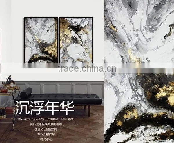 Customized for 1 PC Framed Canvas Oil Group Painting With Gold Leaf photo-3