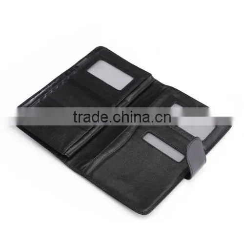 Mens Leather Travel Wallet Passport Holder Document Ticket ID Case photo-2