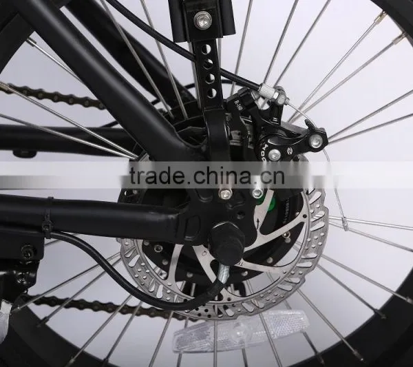 China Factory Wholesale 20 Inch Folding Ebike Fat Tire Beach Cruiser Electric Bike photo-3
