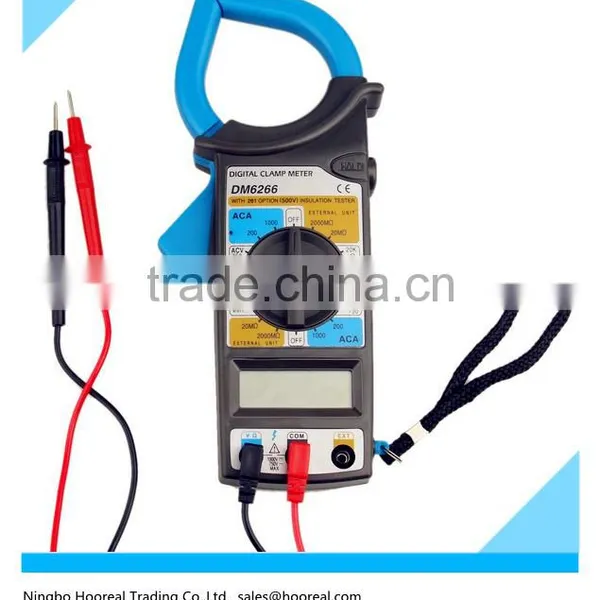 Digital Handheld Clamp Multimeter Tester Meter DMM CE AC DC Current Volt Insulation Tester Amp With CE