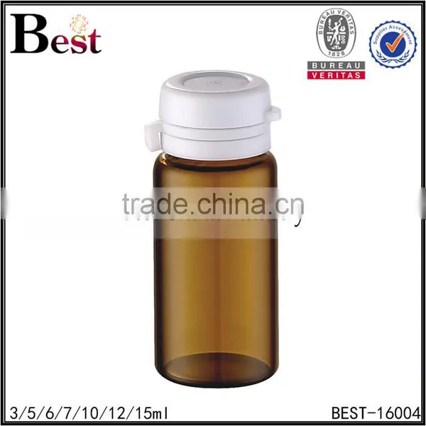 3ml 5ml 10ml 15ml China Hot Products Amber Glass Bottle Tear off Cap Essential Oil Bottle Glass Cosmetic Packaging photo-2