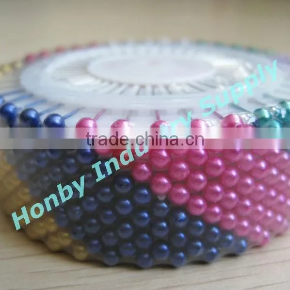Pin wheel packing 38mm pearl head ball sewing pin