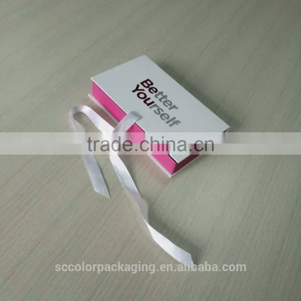 High Quality Luxury Beautiful Custom Logo Ribbon Magnet Folding Boxes photo-3