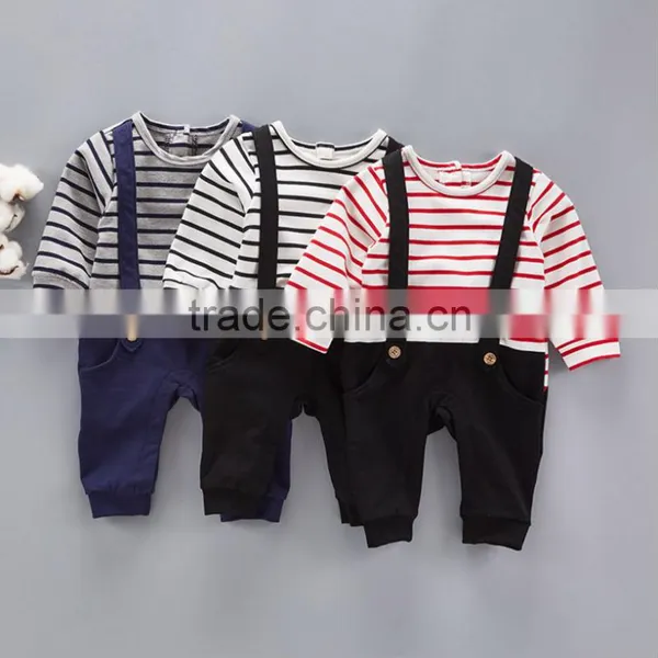 New Arrival Product Striped Newborn Clothing Overalls Baby Jumpsuits photo-2