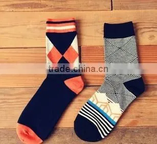 Winter 2014 New Tide Socks Cotton Comfortable Lattice Star Spell Color Men Short Socks Wholesale photo-3