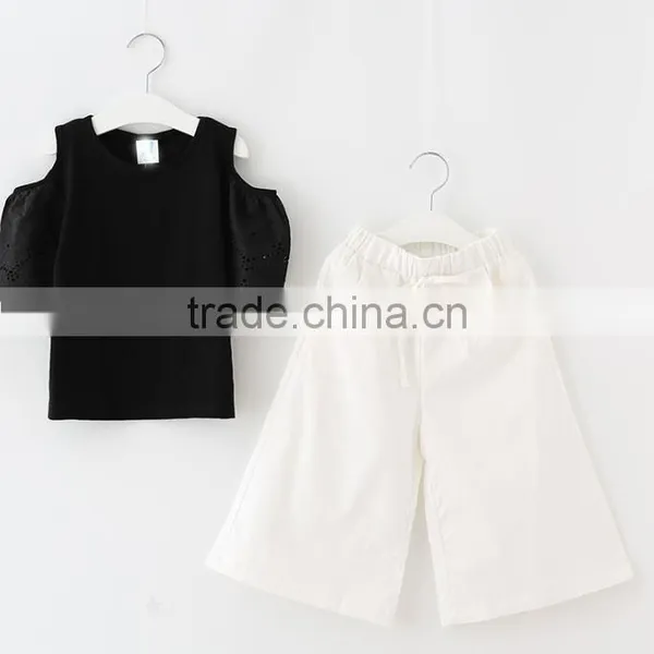 Zm35616a Fashion Clothing 2017 Wholesale Girls Shirts and Jean Pants Clothes Set photo-4