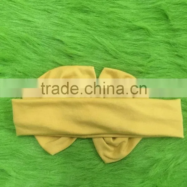 Yellow Headband Baby Girl Hot Sale Kids Artificial Bow Headbands Child Girls Fashion Cotton Headband photo-2