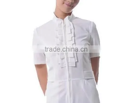 Wholesale Fashionable White Female Nurse Uniform Design photo-2
