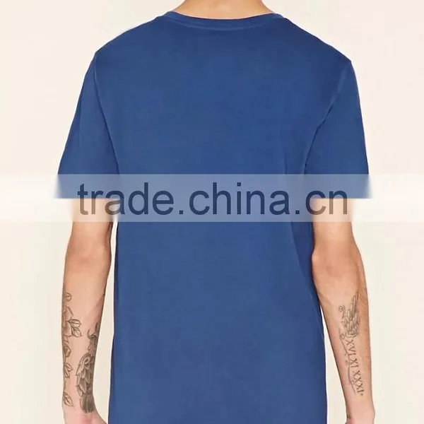 2017 Guangzhou Shandao OEM Summer 180g 100% Cotton V-Neck Short Sleeve Slim Fit Men's T- Shirt photo-2