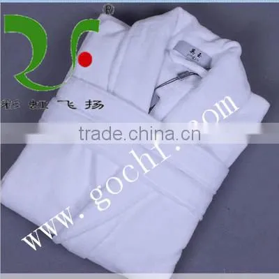 Pure White 100% Cotton Hotel Bathrobe Nightgown photo-3