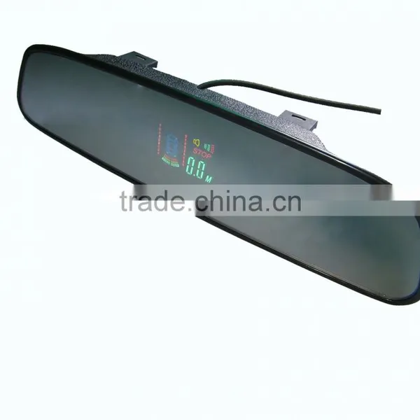 Wireless Super Slim Rearview Parking Sensor Kit Reverse Mirror LED Display RD-027C4 photo-2