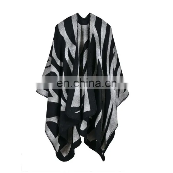 Women's Camouflage Cashmere Lengthened Thickening Cape Cloak photo-4