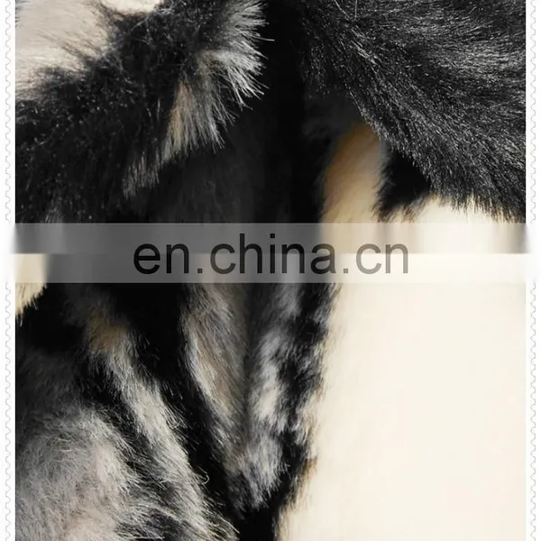 Best Selling Printed Long Faux Fur Coats Women Made in China photo-5