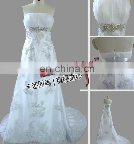 EB701 Lace Hand Ruffle Bridal Gown Wedding Dress