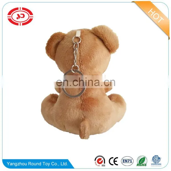 Teddy Brown Soft Stuffed Plush Valentines With Heart Keychain Toy photo-4