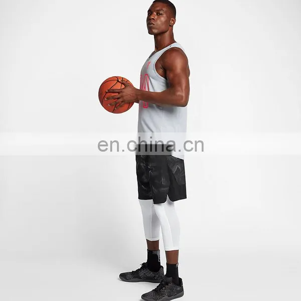 Wholesale Plain White Compression Fitness Gym Tank Top Men photo-6