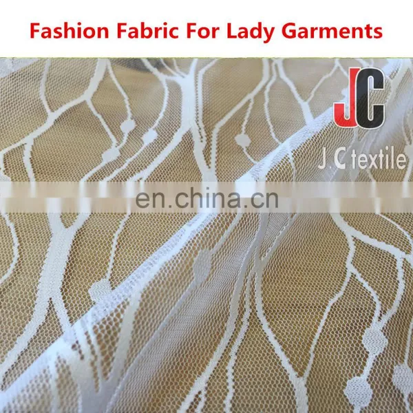 Wholesale JC AL8065 Polyester Spandex Chemical Lace Fabric for Wedding Dress photo-4