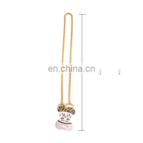 Dropshipping Beautiful Pet Collars Pet Neck Strap Dog Neckband Snake Chain Dog Chain Solid Metal Chain Dog Collar photo-2