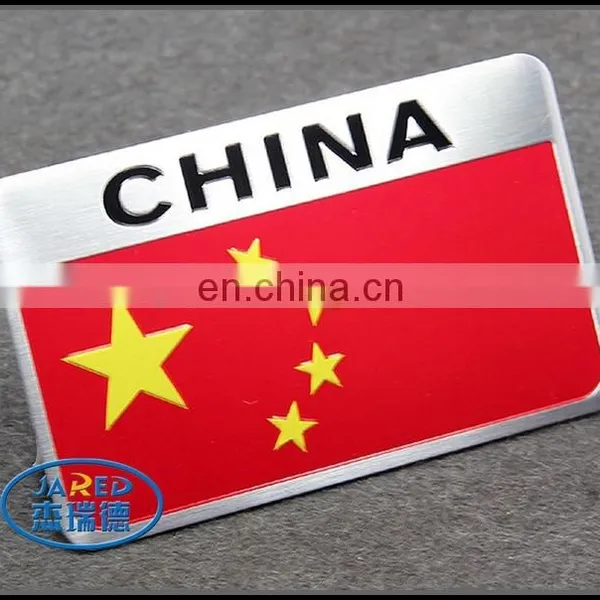 Customized Rectangle Chrome Abs Car Flag Metal Badge photo-5