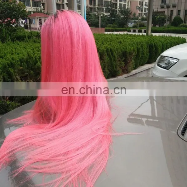 Factory Wholesale Price Ombre Hair Weaves Middle Part Lace Front Wigs photo-2