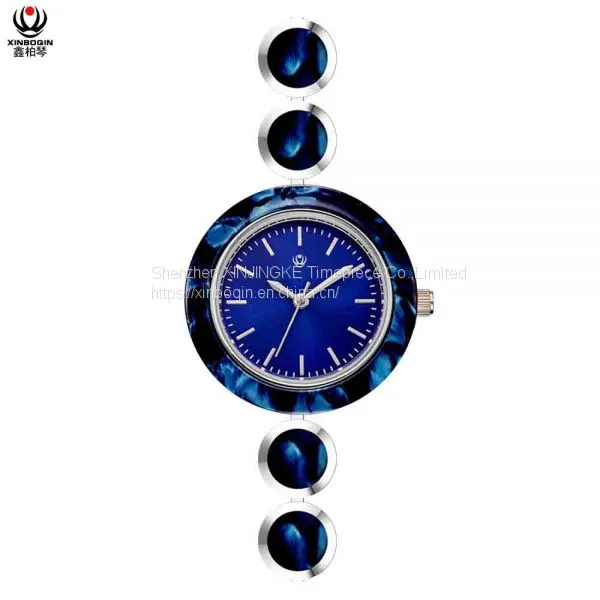 XINBOQIN Supplier Chinese Wholesale Original Promotional Luxury Quartz Acetate Women's Watch photo-2