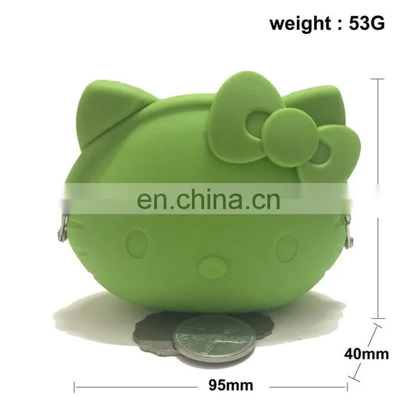 Factory Supplier Cat Design Coin Bag Women Fashion Wallet Silicone Material Purse photo-7