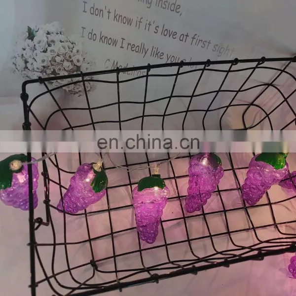 Hot Sale Unique Harvest Decoration Plastic Grape Shape String Light photo-2