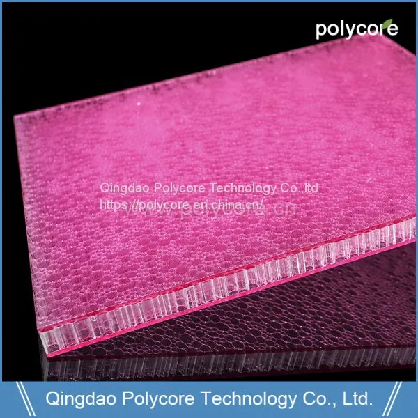Light Weight Light Transmission Waterproof Fireproof PC Honeycomb Sandwich Panel photo-4
