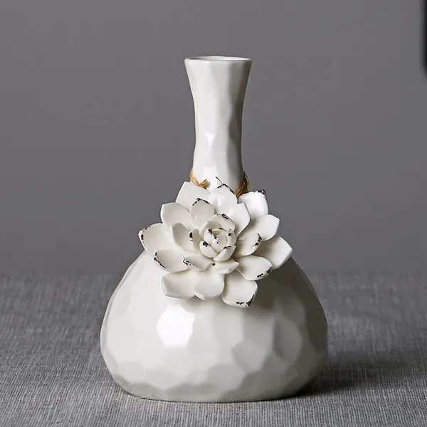 Creative Unique European Style Green Red Ceramic Flower Vase Decor Art For Showroom Study Hotel photo-4