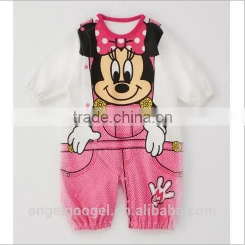 2015 New Factory Wholesale Bulk Cartoon Baby Solid Color Infant Rompers Organic Cotton AG-LA0028 photo-2