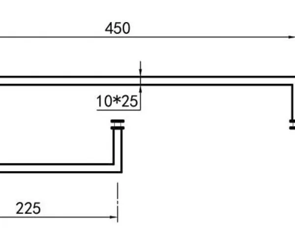 304 Stainless Steel Handle Shower Room Door Handle Bathroom Accessories Manufacturer 1025B photo-2