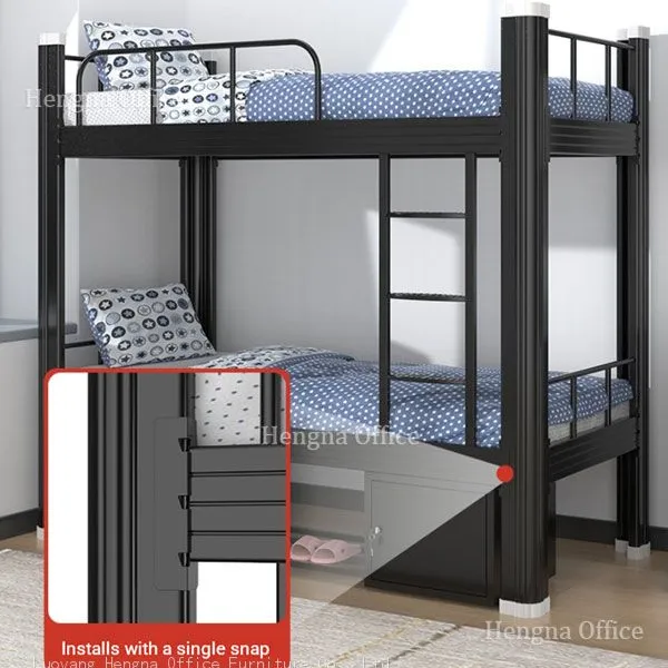 Versatile Bunk Bed Loft Ideas HG-BB024 With Safety Guardrail & Under-Bed Storage for School Dormitory- Free Combination / Custom photo-4