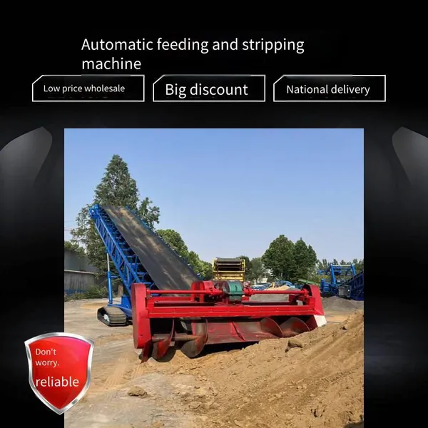 Screw Slag Scraper for Sand and Gravel Quarry, Walk-behind Screw Material Scraper, Automatic Material Taking and Scraping Machine for Sand, Gravel and Coal Slag photo-5