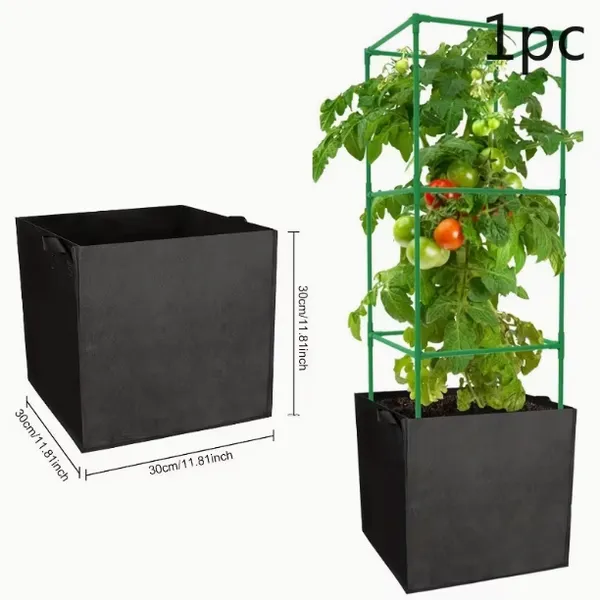 Reinforced Square Grow Bags Thickened Nonwoven Fabric Pots With Handles photo-3