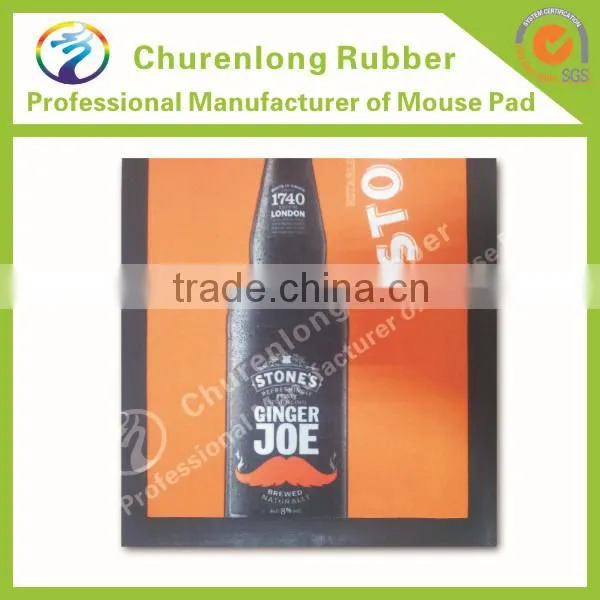 2016 New Products Soft Non-woven Fabric Nitrile Rubber Beer Bar Mat With Logos/Printed Custom RUbber Bar Mat photo-3