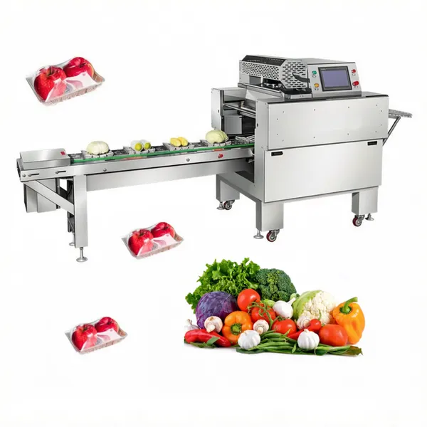 Semi-automatic Stretch Film Packaging Machine for Fruits and Vegetables Automatic Stretch Film Wrapper for Fresh Meat photo-2