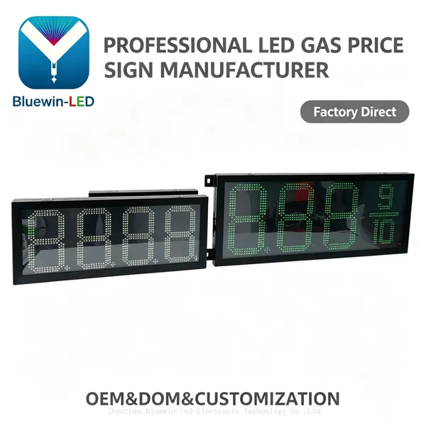 Regular 7 Segment LED Fuel Price Display Gas Station Custom Shaped Digital Sign IP65 Waterproof Outdoor Petrol Price Board