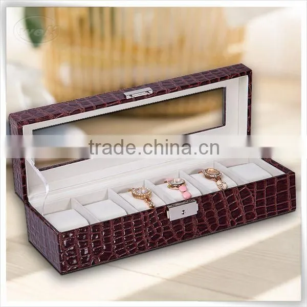 Luxury Design Alligator Leather Watch Display Box photo-2
