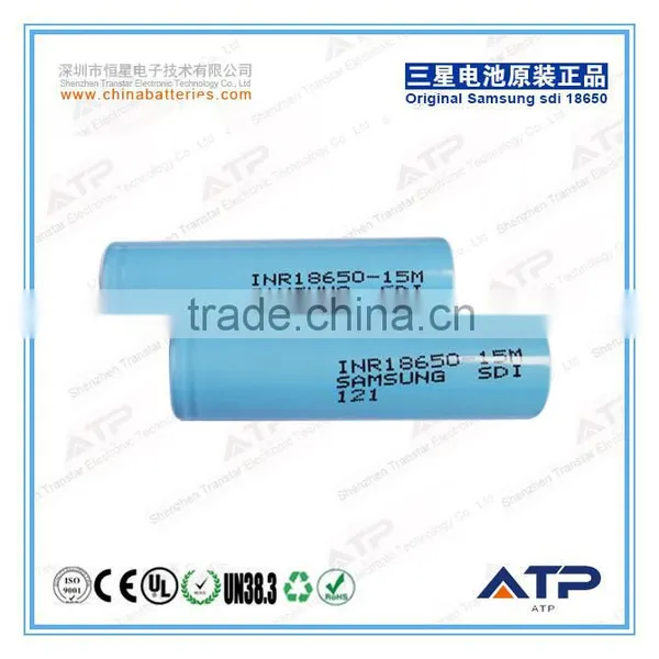 Samsung Lithium Ion Battery Cell 18650 / 3.6v 1500mah Battery / Samsung INR18650-15M