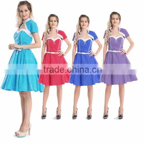Walson Wholesale Pinup Swing 50s Rockabilly Dress Vintage Party Dress XS-4xl Plus Size Evening Maxi Dress photo-3