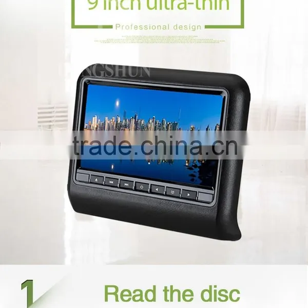 Hot Selling Car Monitor With 9 Inch Screen ,Car Headrest DVD Without Pillow photo-3