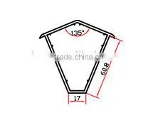 HSP6018 Corner Connector Pvc Profile for Balcony