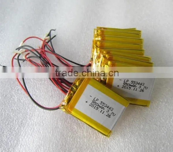 Rechargeable Li-Polymer Battery 553443 950mAh 3.7V With Stable PCM photo-3