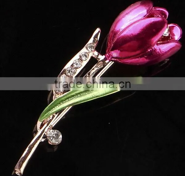 Enamel Personalized Fashion Tulip Flower Brooch photo-3