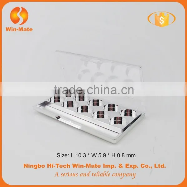 China 10 Color Rectangle Private Label Clear Cap Empty Eyeshadow Box photo-3