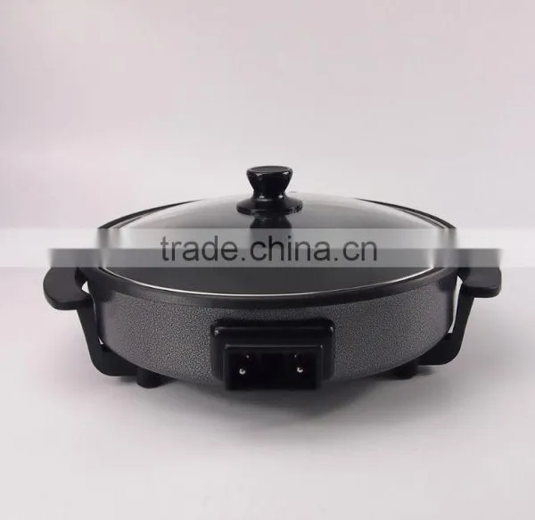 Black Non-Stick Skillet Electric Frying Pan Temperature Control With Glass Lid photo-4