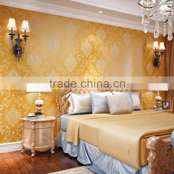 European Home Bedroom Decorating 3d Textured Wallpaper photo-4